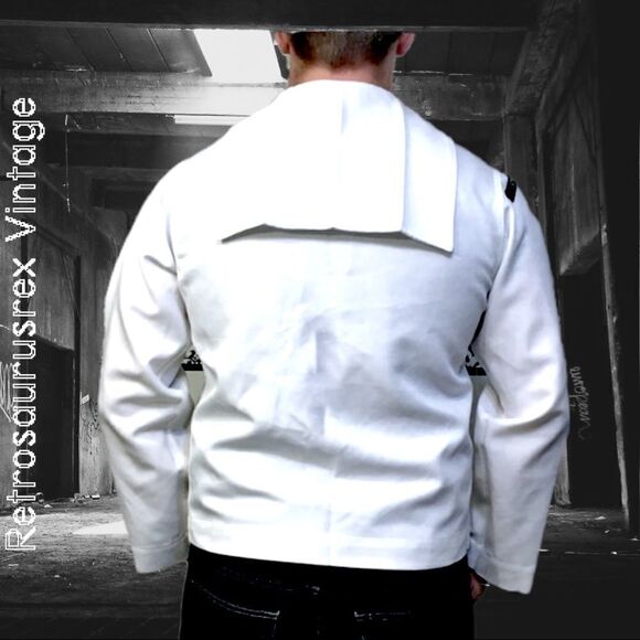 𝅺vintage US Navy Pullover Uniform Men’s Shirt, Size 42R - Picture 3 of 6